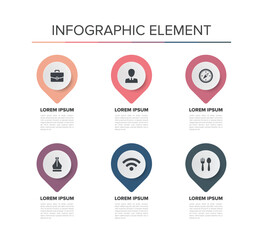 Infographic Element design presentation elegant flat color 