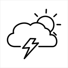 Storm Icon Logo Design Vector Template Illustration Sign And Symbol Pixels Perfect