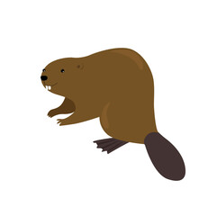 Сartoon beaver. Forest animal. American animal. Wild animal of Canada. © olga