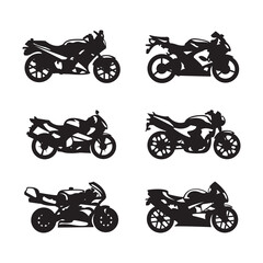 Obraz premium Motorcycle Icon Logo Template Vector Illustration