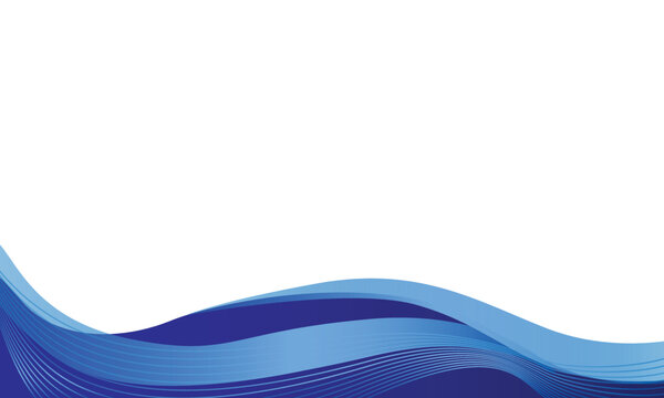 Abstract blue wave curve art graphic background