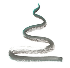 Green watercolor texture tree. Isolated transparent background. Winter flora branch. Beautiful plant illustration. Sketch hand drawing art. Fir woods aquarelle card. Design pine elements. 