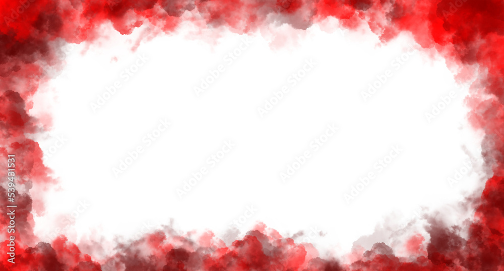 Poster red smoke abstract border frame