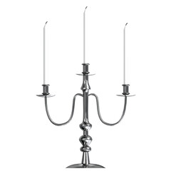 3d rendering illustration of a 3 branches candelabrum