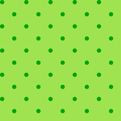 Dark green polka dots isolated on a light green background Cute simple bicolor geometric fashion print
