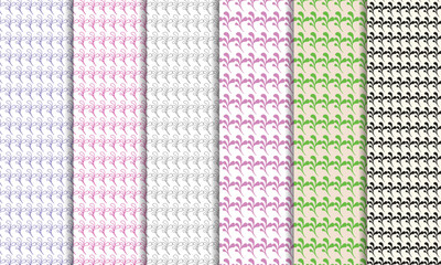 Retro seamless pattern background, Vector illustration set seamless pattern background,  Floral celestial decorative Pattern background