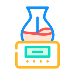 decanter bar wine glass color icon vector. decanter bar wine glass sign. isolated symbol illustration