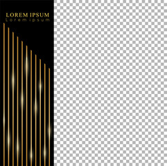 plain template with golden lines