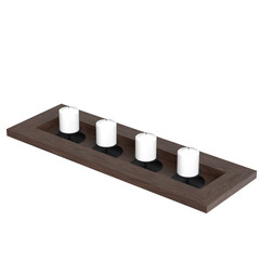 3d rendering illustration of decoration with candles