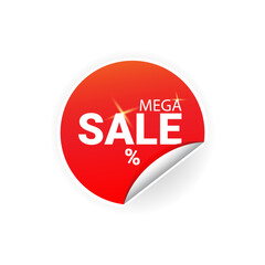 Inscription sale % off, Red sale, discount mega sale.