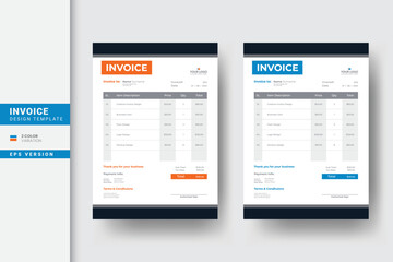 Creative business invoice design for business and company