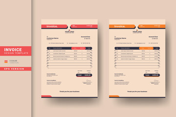 Creative business invoice design for business and company