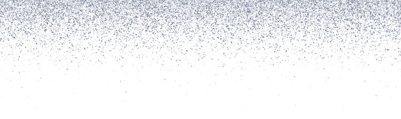 Wide silver falling glitter isolated PNG - obrazy, fototapety, plakaty