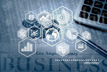 Rising prices concept with business graph