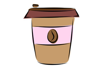 Hand drawn coffee cup.  Good for any project.