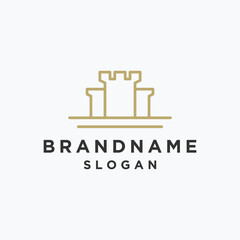 Castle logo template vector illustration design