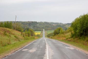 Fototapeta na wymiar Road in the Latvia countryside
