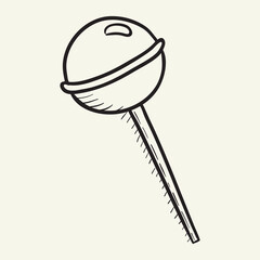 Lollipop. Hand drawn vector illustration.