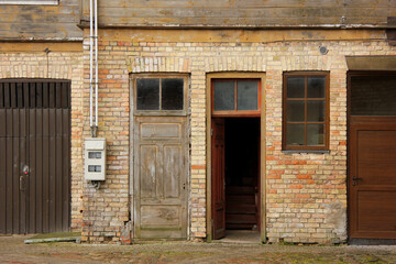 Naklejka na ściany i meble Courtyard entrance. City of Tukums, Latvia.