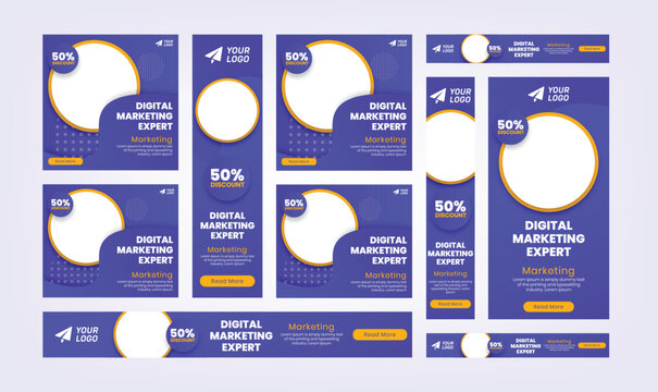 GDN Banner set for digital marketing. business Marketing and Promotional elements.