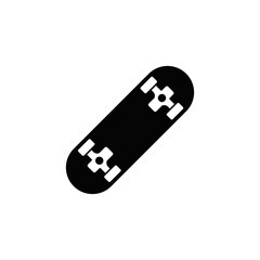 Skateboard  icon in black flat glyph, filled style isolated on white background