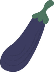 Eggplant vector flat icon. Healthy food.Vegetarian,Vegan food. Illustration of cartoon vegetable PNG.