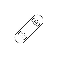 Skateboard  icon in line style icon, isolated on white background