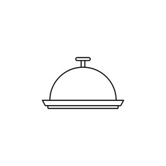 Serving icon in line style icon, isolated on white background