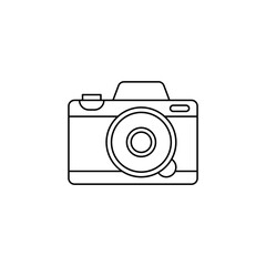 Mirrorless icon in line style icon, isolated on white background