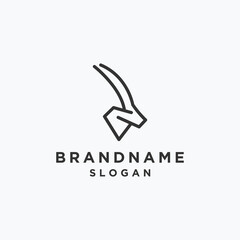 Head deer logo template vector illustration design