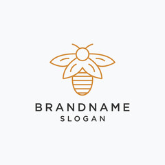 Honey bee logo template vector illustration design