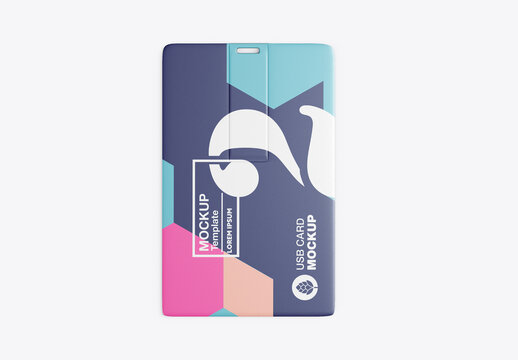 Flash Drive Card Mockup