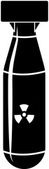 Vector image (silhouette, icon) of a nuclear weapon of mass destruction