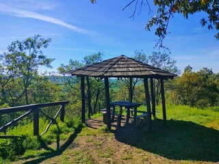 Old gazebo on the top of Mount Fruška.