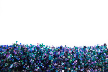 beaded decoration on white background