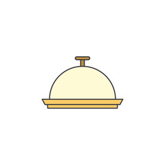 Serving icon in color, isolated on white background 