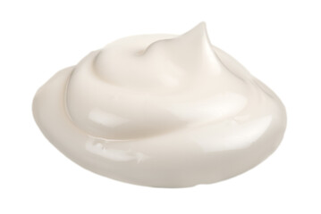 Handful of mayonnaise on white background. Clipping path