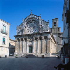 Troia, Foggia Facciata barocca della. Cattedrale di  Santa Maria Assunta 