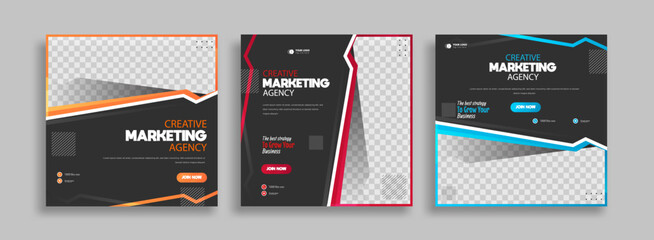 Creative Business marketing social media post design template