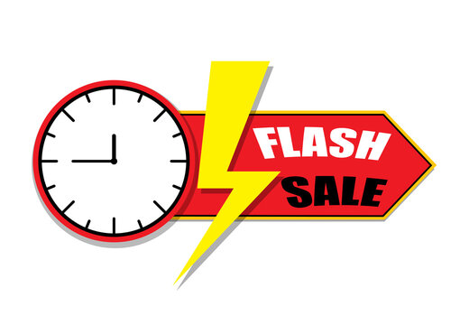 flash sale label for banner, poster. stock illustration