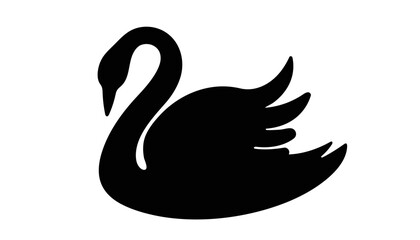 swan logo and symbol vector. swan logo,goose or duck icon design vector in trendy and abstract luxury line outline style