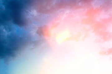 Amazing beautiful colored view with sky and clouds