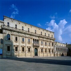 Fototapeta na wymiar Lecce. Palazzo del Seminario a Piazza Duomo.