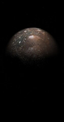 Callisto moon. 4K Vertical