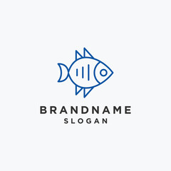 Fish logo template vector illustration design