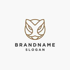 Head tiger logo template vector illustration design