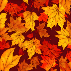 Naklejka na ściany i meble わかりやすい秋の紅葉のイラスト。