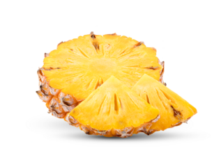 Pineapple slice isolated on transperent png