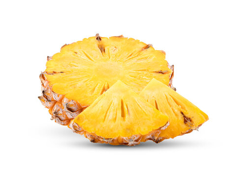 Pineapple slice isolated on transperent png