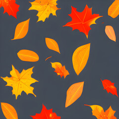 Fototapeta na wymiar 秋、紅葉をテーマにしたイラストです。